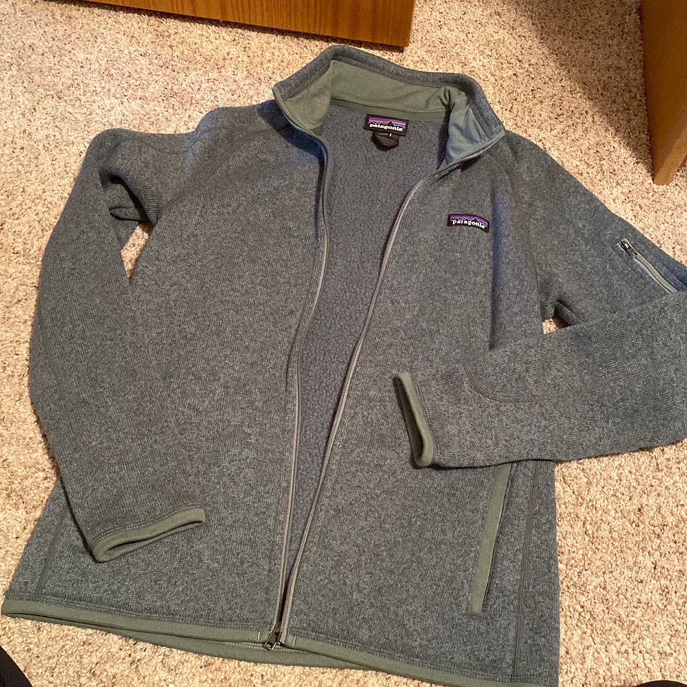 Green blue Patagonia full zip jacket